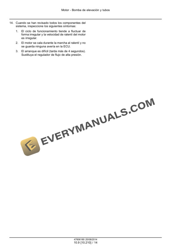 Case Cursor 9 Tier 4B (Final) Motor Service Manual 47606180 ES-3