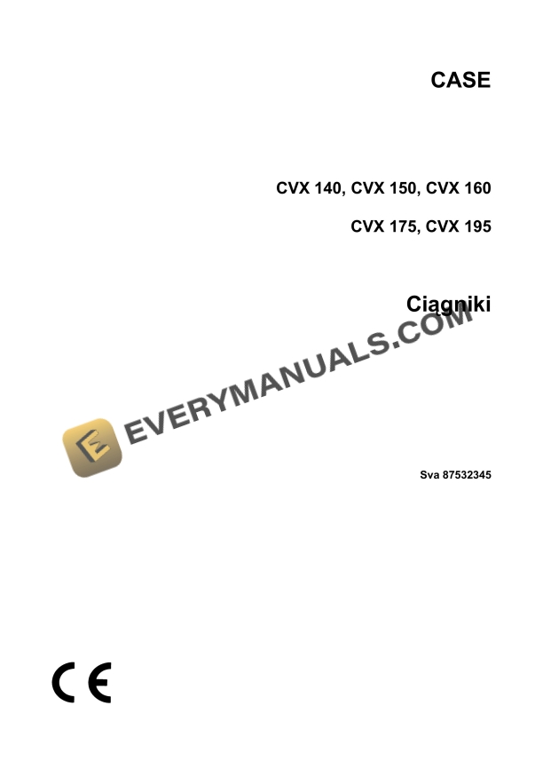 case cvx 140 cvx 150 cvx 160 cvx 175 cvx 195 tractor 87532345 ge 1