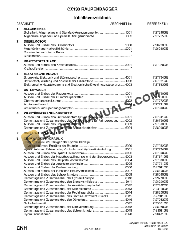 case cx130 crawler excavator service manual 7 28143ge 1