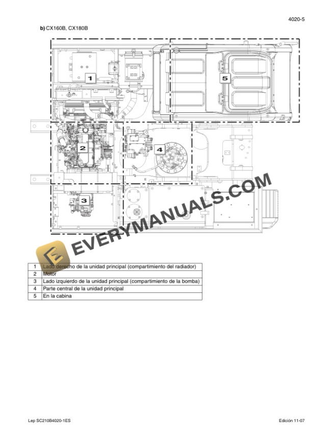 Case CX130B Crawler Excavator Service Manual 7-27691ES-2