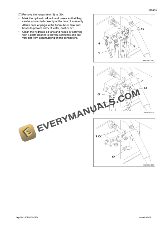 Case CX130B, CX130B Forestry Machine Crawler Excavator Service Manual 47915915-4