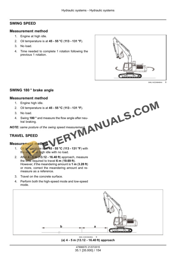 Case CX130D - LC Version, CX130D - Standard with Blade Version Tier 4B (Final) Crawler Excavator Service Manual 47910344-5