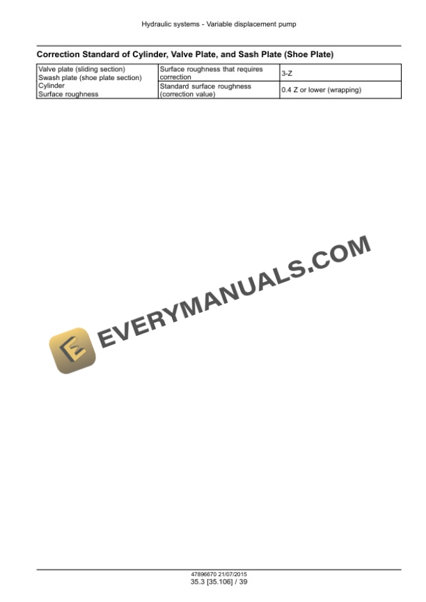 Case CX130D - LC Version, CX130D - Standard with Blade Version Tier 4B (Final) Crawler Excavator Service Manual 47910345-2