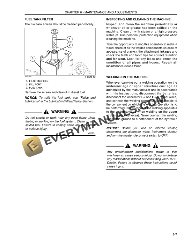 Case CX135B Hydraulic Excavator Operator Manual 84290497-5