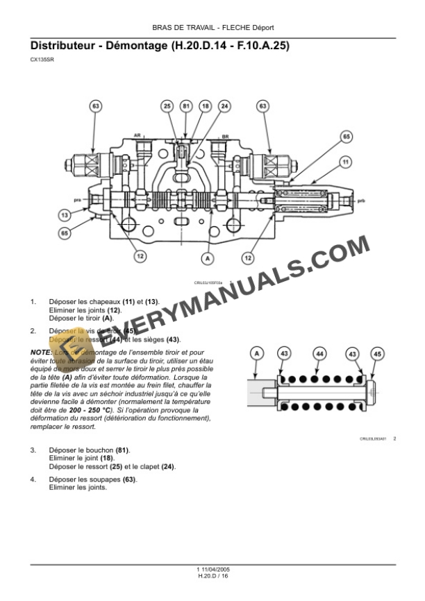Case CX135SR Crawler Excavator Repair Manual 9-88181 FR-5