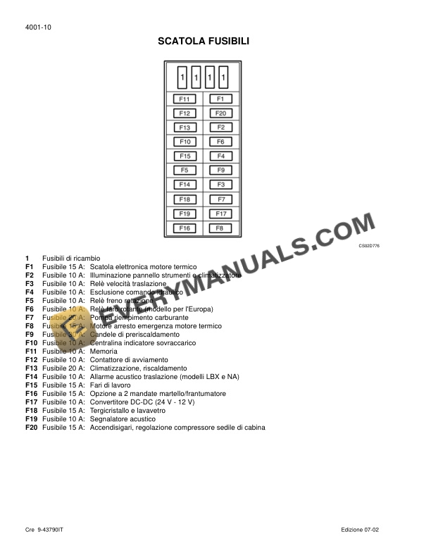Case CX135SR Crawler Excavator Schematic Set 9-53240IT-3