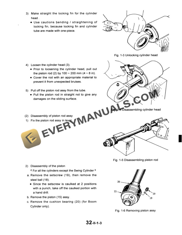 Case CX14 Hydraulic Excavator Shop Manual 6-49190-3