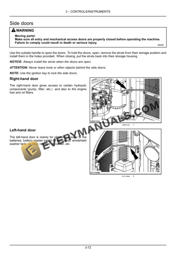 Case CX145C SR Crawler Excavator Operator Manual 47510027-3