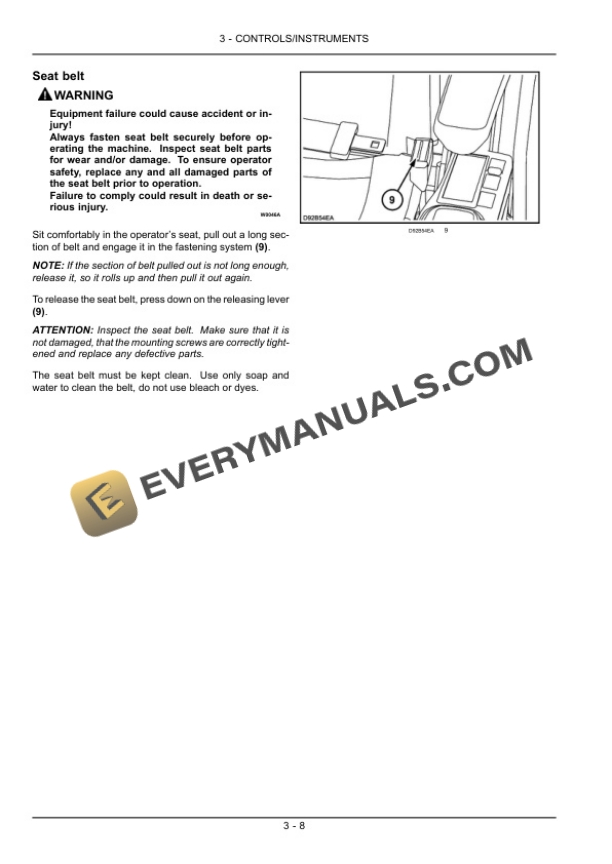 Case CX145CSR Tier 4 Crawler Excavator Operator Manual 47382031-2