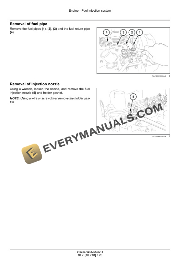 Case CX15B, CX18B Series 2 Mini Excavator Service Manual 84533370B-2