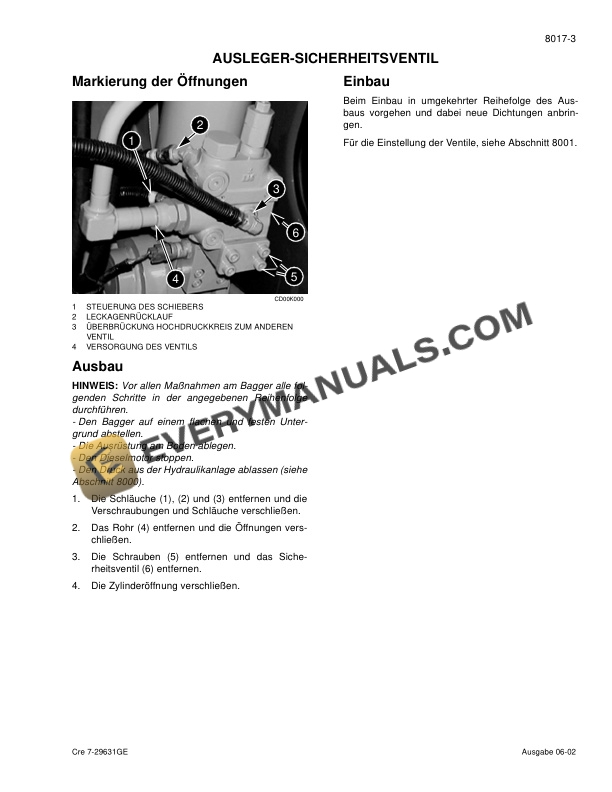 Case CX160 Crawler Excavator Service Manual 7-29871GE-5