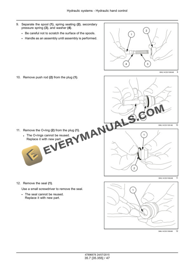 Case CX160D LC Version Tier 4B (Final) Crawler Excavator Service Manual 47910357-5