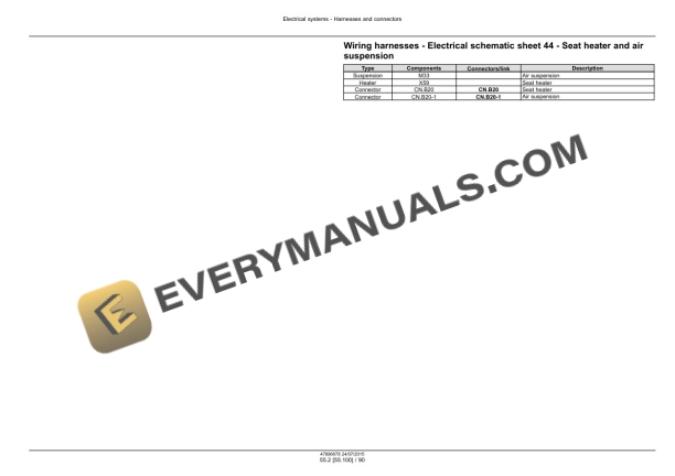 Case CX160D LC Version Tier 4B (Final) Crawler Excavator Service Manual 47910360-2