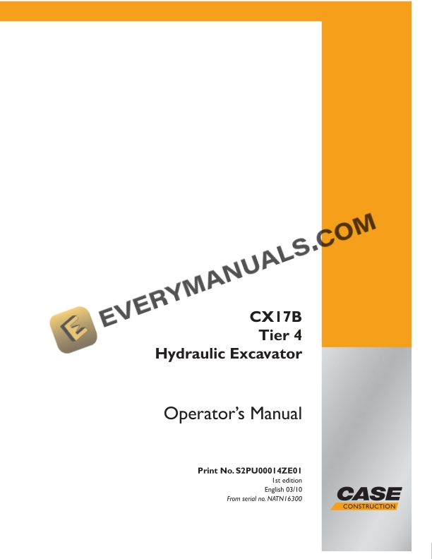 case cx17b tier 4 hydraulic excavator operator manual s2pu00014ze01 1
