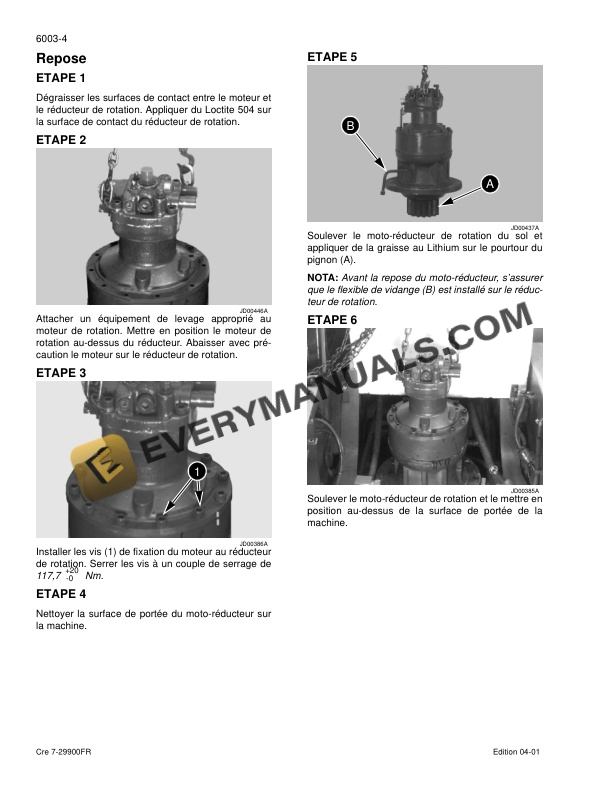 Case CX180 Crawler Excavator Service Manual 9-36400 FR-3