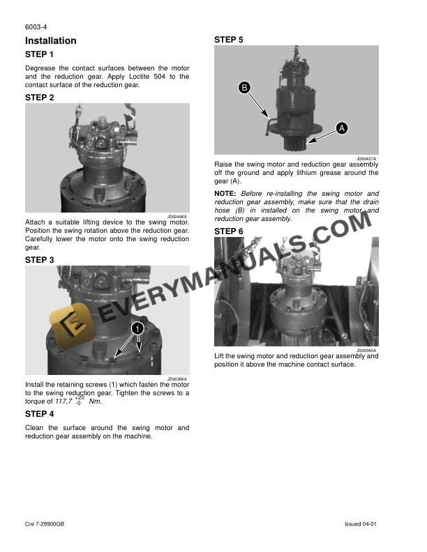 Case CX180 Crawler Excavator Service Manual 9-36400GB-3