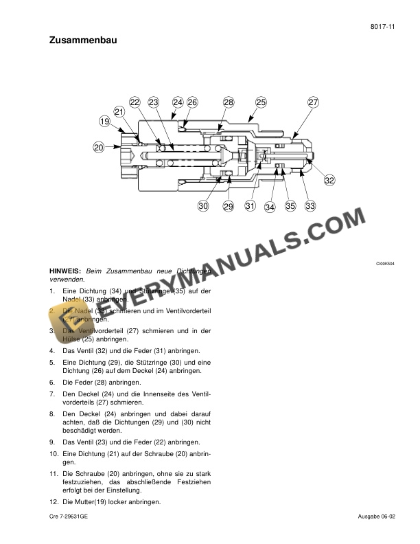 Case CX180 Crawler Excavator Service Manual 9-36400GE-5