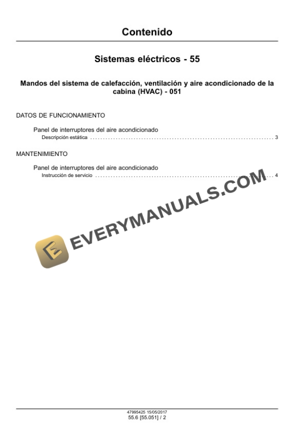 Case CX180C Crawler Excavator Service Manual 47995425 ES-4