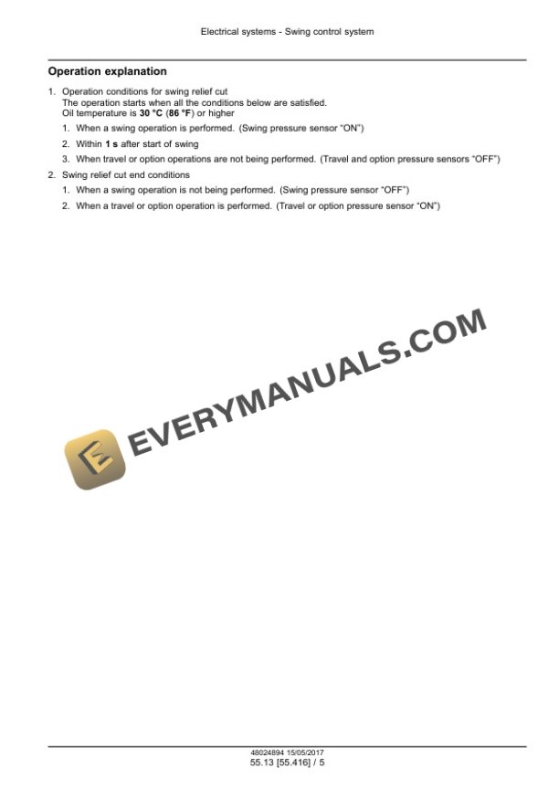 Case CX180C Crawler Excavator Service Manual 48024894-5