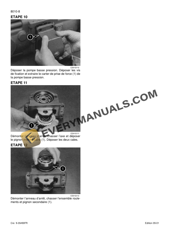 Case CX210, CX230, CX240 Crawler Excavator Service Manual 9-93540 FR PDF 6 Case CX210, CX230, CX240 Crawler Excavator Service Manual 9-93540 FR PDF - Image 4