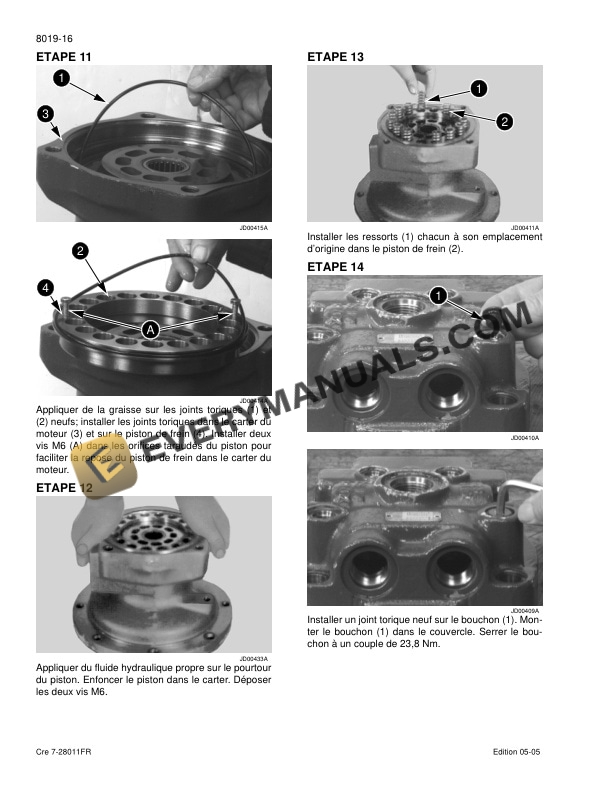 Case CX210, CX230, CX240 Crawler Excavator Service Manual 9-93540 FR PDF 7 Case CX210, CX230, CX240 Crawler Excavator Service Manual 9-93540 FR PDF - Image 5