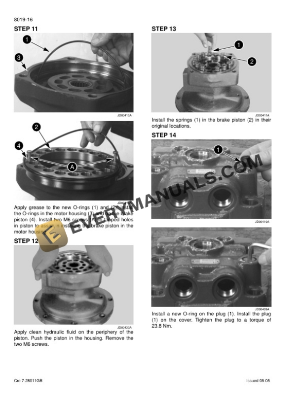 Case CX210, CX230, CX240 Crawler Excavator Service Manual 9-93540GB-5