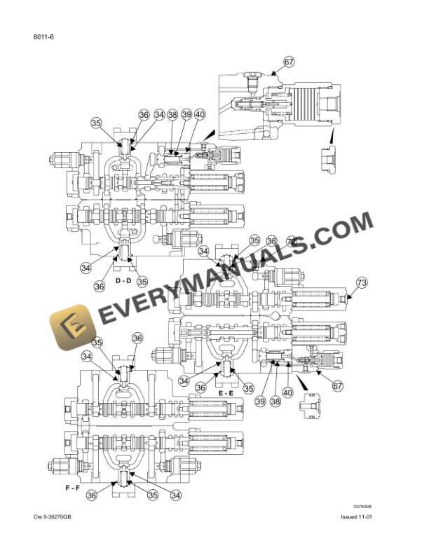 Case CX210, CX230, CX240 Crawler Excavator Service Manual 9-93541GB-4