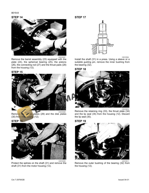 Case CX210, CX230, CX240 Crawler Excavator Service Manual 9-93541GB-5