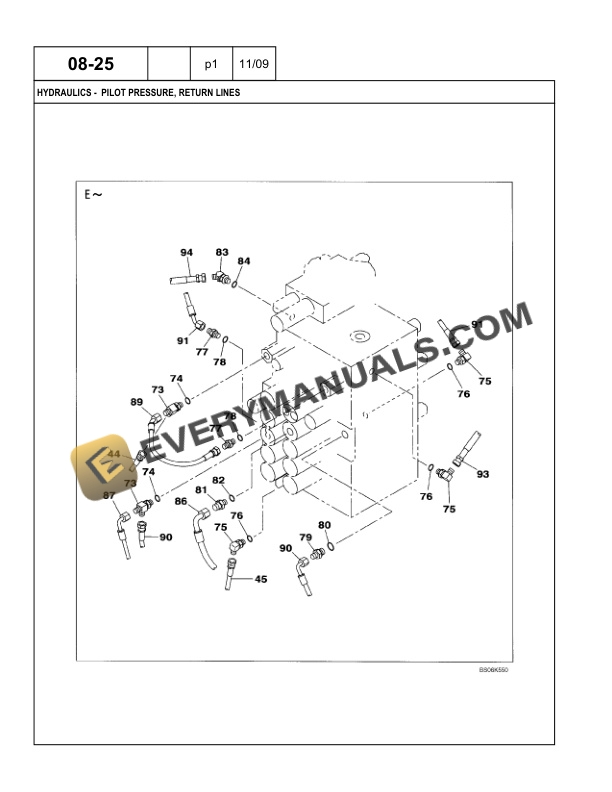 Case CX210B, CX210BLR Crawler Excavator Tier 3 Parts Catalog 84384823-3