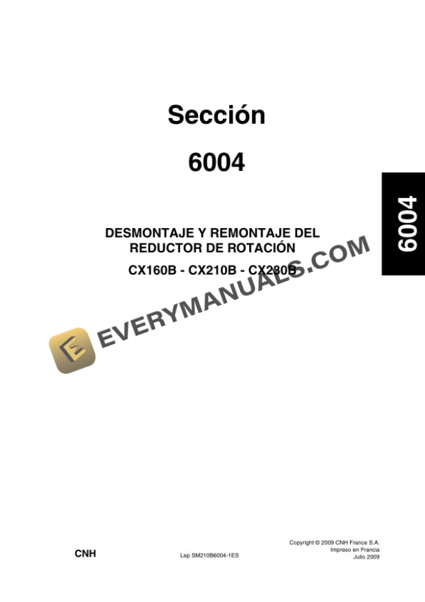 Case CX210B, CX230B, CX240B Crawler Excavator Service Manual 7-27691 ES PDF 6 Case CX210B, CX230B, CX240B Crawler Excavator Service Manual 7-27691 ES PDF - Image 4