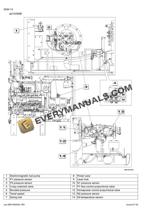 Case CX210B, CX230B, CX240B Crawler Excavator Service Manual 87616569B-2