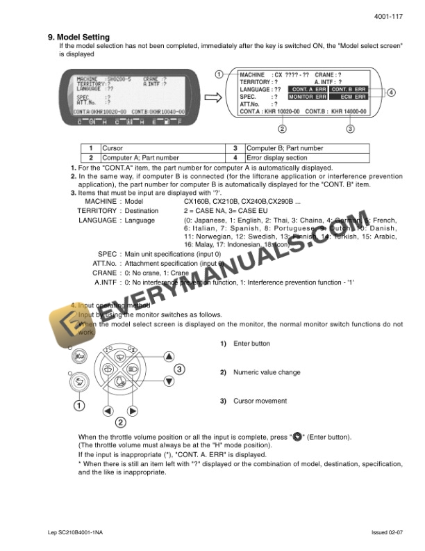 Case CX210B, CX240B Crawler Excavator Repair Manual 87673890 NA-2