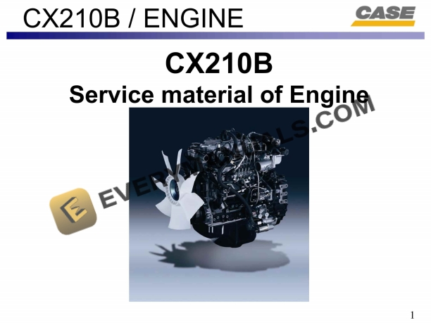 Case CX210B Engine Service Material PDF 3 Case CX210B Engine Service Material PDF