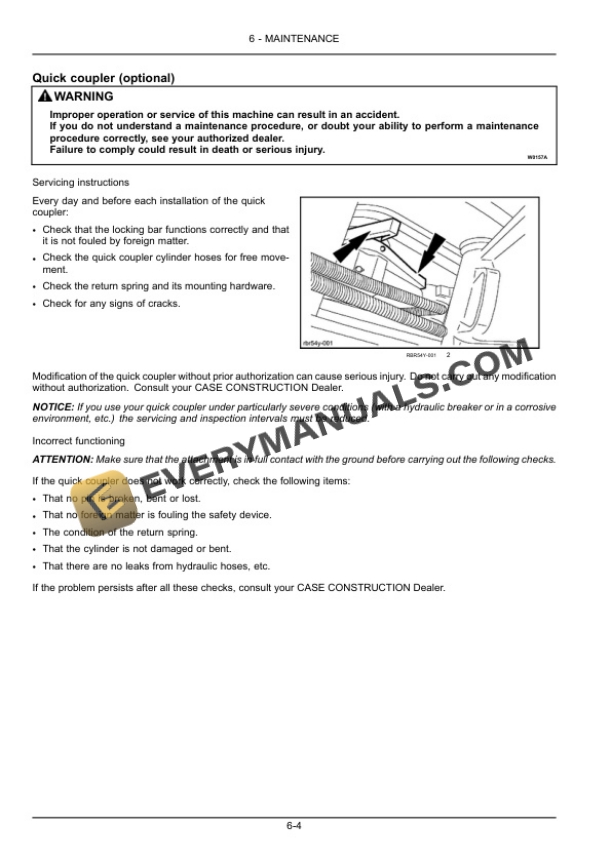 Case CX210C Crawler Excavator Operator Manual 47578585-4