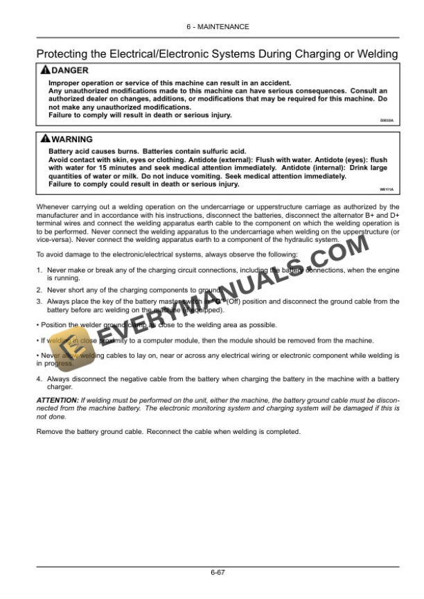 Case CX210C Crawler Excavator Operator Manual 47578585-5