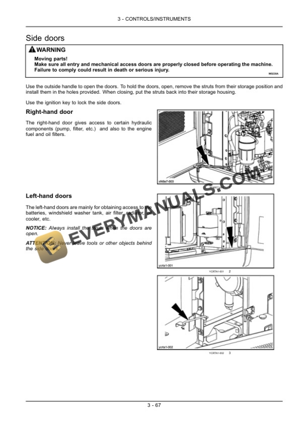 Case CX210C Tier 4 Crawler Excavator Operator Manual 47362009-3