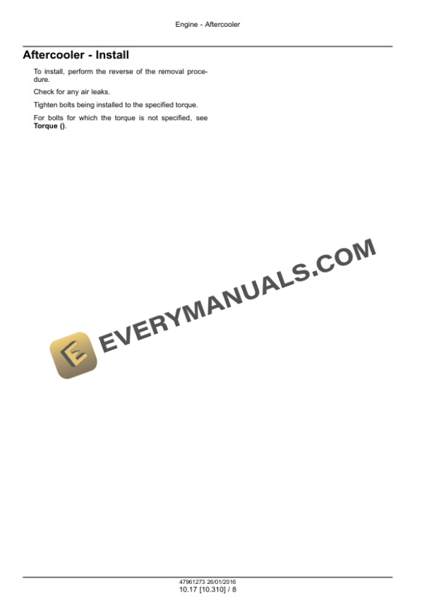 Case CX210D, CX210D Long Reach LC Version Tier 4B (Final) Crawler Excavator Service Manual 47961273 PDF 4 Case CX210D, CX210D Long Reach LC Version Tier 4B (Final) Crawler Excavator Service Manual 47961273 PDF - Image 2