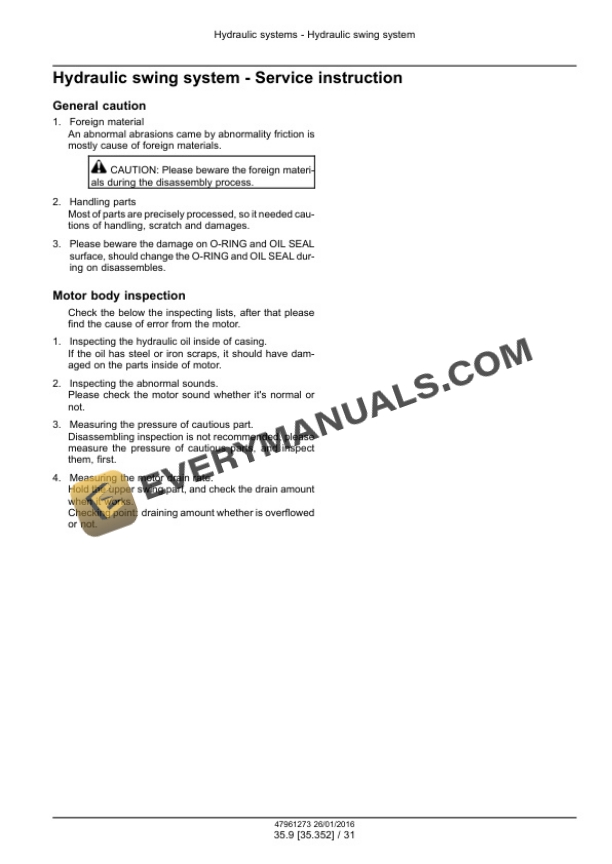 Case CX210D, CX210D Long Reach LC Version Tier 4B (Final) Crawler Excavator Service Manual 47961273 PDF 5 Case CX210D, CX210D Long Reach LC Version Tier 4B (Final) Crawler Excavator Service Manual 47961273 PDF - Image 3