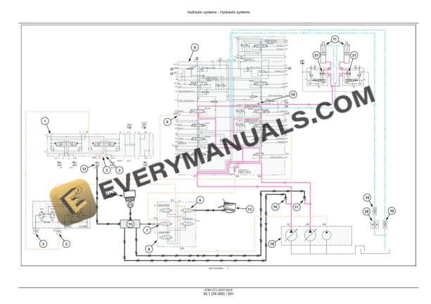 Case CX210D, CX210D Long Reach LC Version Tier 4B (Final) Crawler Excavator Service Manual 47979844-2