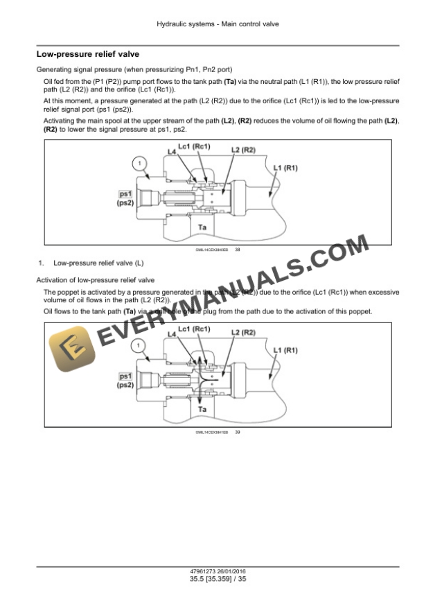 Case CX210D, CX210D Long Reach LC Version Tier 4B (Final) Crawler Excavator Service Manual 47979845-3