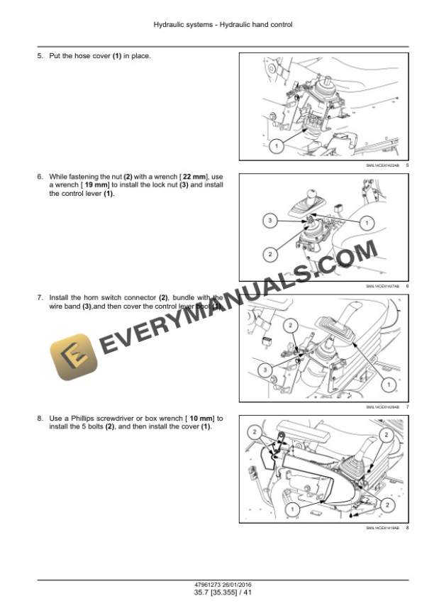 Case CX210D, CX210D Long Reach LC Version Tier 4B (Final) Crawler Excavator Service Manual 47979845-5