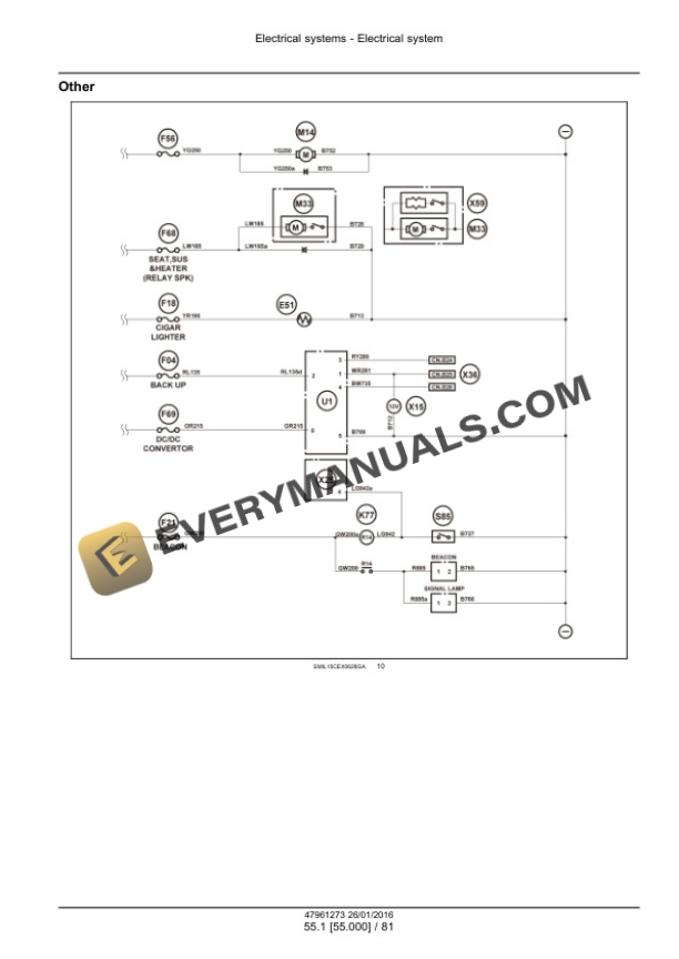 Case CX210D, CX210D Long Reach LC Version Tier 4B (Final) Crawler Excavator Service Manual 47979848-3