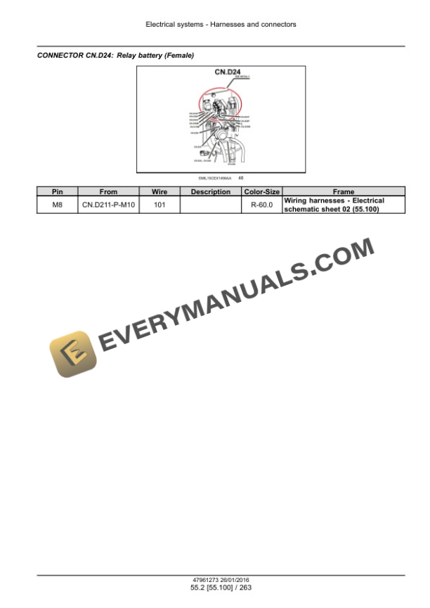 Case CX210D, CX210D Long Reach LC Version Tier 4B (Final) Crawler Excavator Service Manual 47979850-2