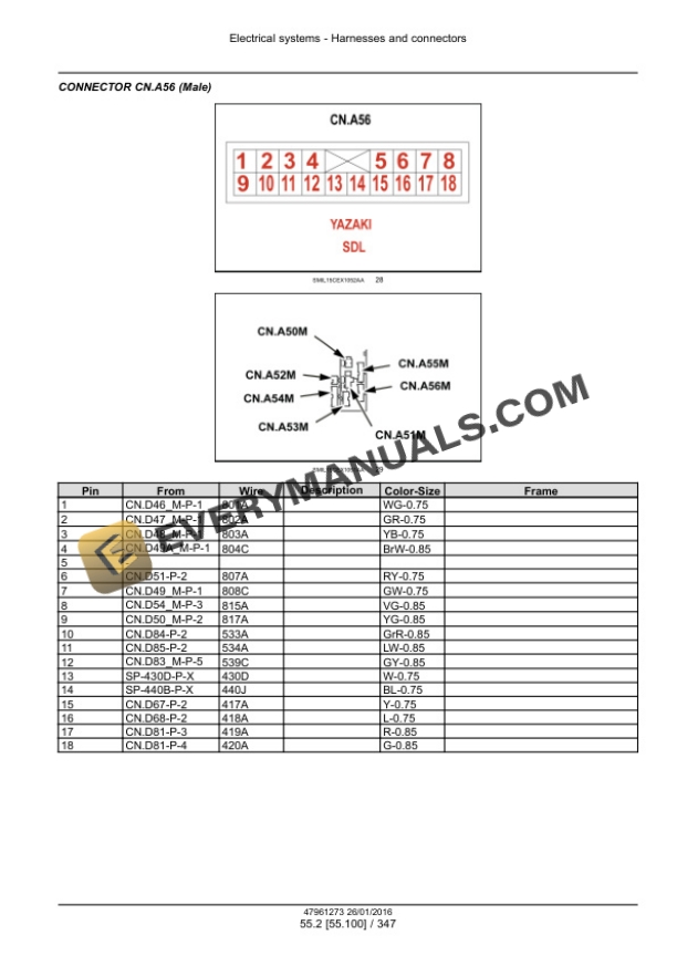 Case CX210D, CX210D Long Reach LC Version Tier 4B (Final) Crawler Excavator Service Manual 47979850-4