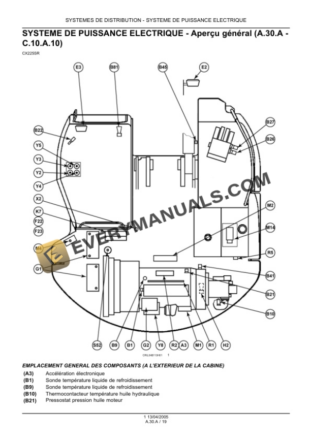 Case CX225SR Crawler Excavator Repair Manual 9-88321 FR-2