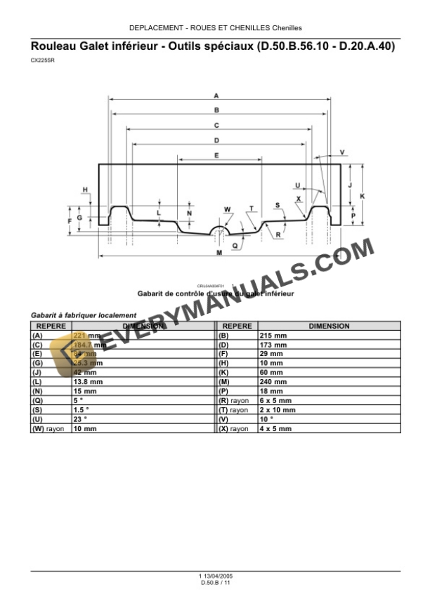 Case CX225SR Crawler Excavator Repair Manual 9-88321 FR-3