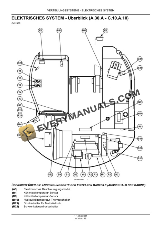 Case CX225SR Excavator Service Manual 9-88321DE-2