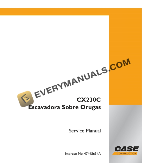 case cx230c crawler excavator service manual 47445654a es 1