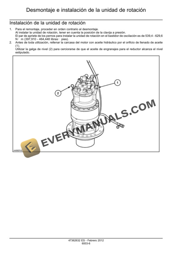 Case CX235C SR Tier 4 Crawler Excavator Service Manual 47362632 ES-4