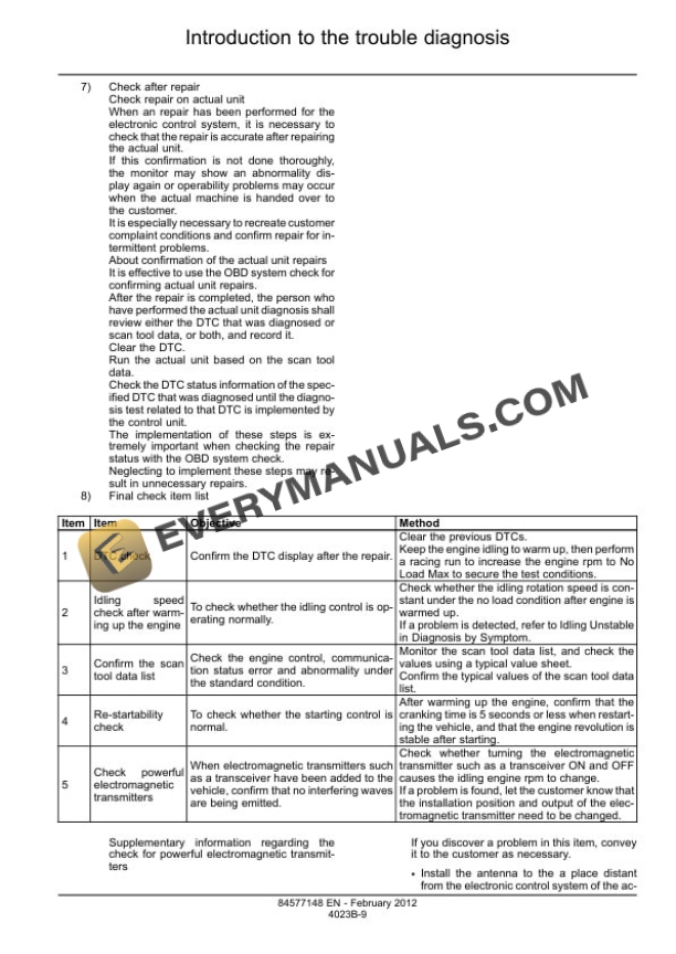 Case CX235C SR Tier 4 Crawler Excavator Service Manual 84577148-3